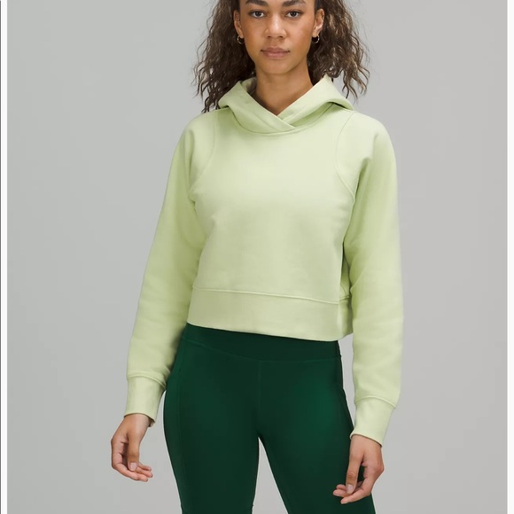 💚LULULEMON CROPPED LOUNGEFUL HOODIE/JACKET-CREAMY MINT-14💚 - Picture 8 of 12